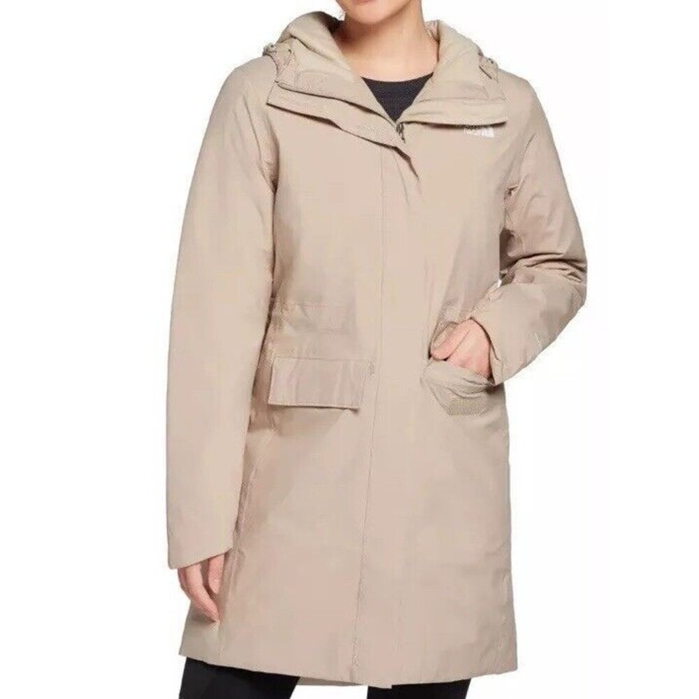 The North Face Women’s City Breeze Rain Parka II Khaki Stone Sz Small